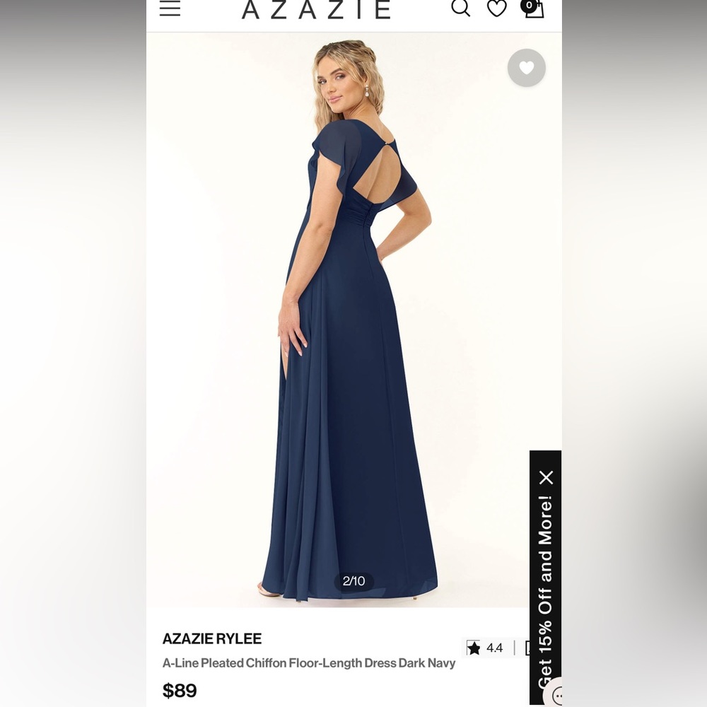 Azazi Rylee dark navy Bridesmaid Dress
